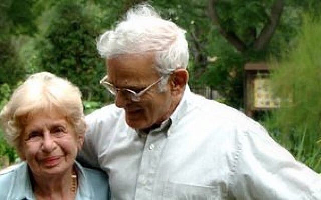 Irene Jacob, shown here with her husband, Rodef Shalom Rabbi Emeritus Walter Jacob, worked together on the Biblical Botanical Garden for more than a quarter century. (Rodef Shalom photo)