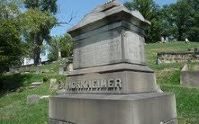 The Horkheimer family headstone at Mt. Wood Cemetery. Simon Horkheimer joined a city effort in the late 1800s to return the West Virginia state capital — temporarily at least — to Wheeling.