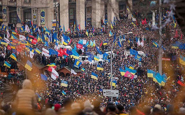 The recent anti-Semitic violent events in Kiev, Ukraine, may be politically motivated and connected to the Euromaidan protests. (Credit: Wikimedia Commons)