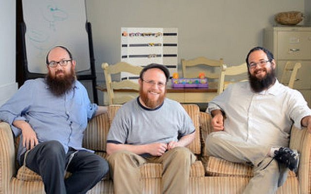 Members of Shmideo, from left: Dovid Taub, Sruli Broocker and DovBer Naiditch