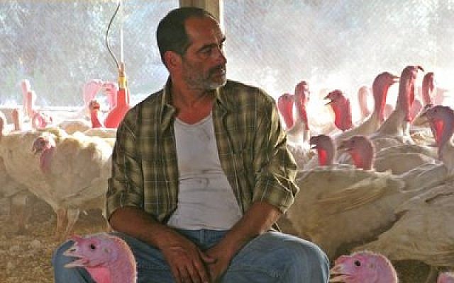 Actor Navid Negahban portrays Yitzchak, the son of an Iranian-Israeli turkey farmer, in the forthcoming Farsi-language film 
“Baba Joon.” (Photo by Osnat Bukofzer)