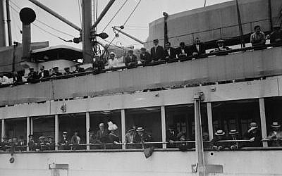 Passengers on board the S.S. Imperator arrive in New York City on June 19, 1913. (Photo provided by Library of Congress)