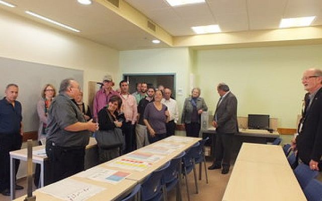 A delegation from Jewish National Fund-USA visits a classroom used for the new practical engineering program at Erez College in northern Israel. (Photos provided by Jewish National Fund)