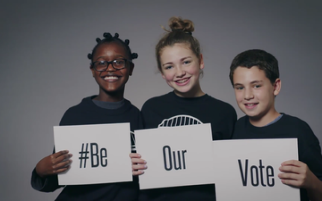 Pittsburgh students like these are part of a campaign supported in part by the Jewish Federation of Greater Pittsburgh to get adults to the polls. 

Photo courtesy of Community Relations Council, Jewish Federation of Greater Pittsburgh