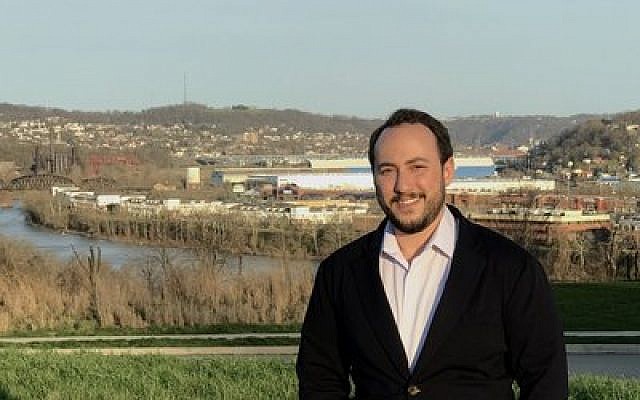 Gabe Perlow stands at the McKeesport site where he hopes to build a greenhouse and processing facility.
Photo provided by The Huss Group