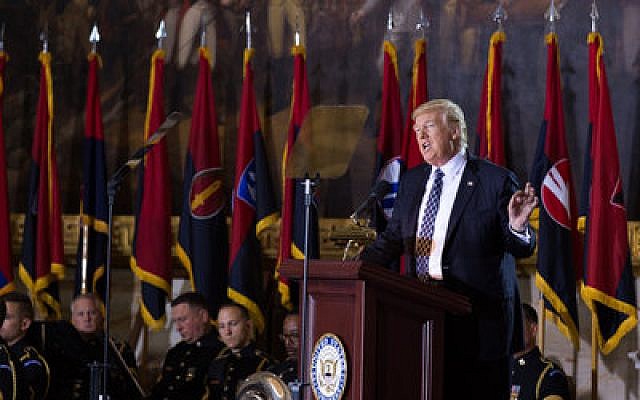 President Donald Trump vowed to confront anti-Semitism and terrorism against Israel at the annual Days of Remembrance ceremony last week inside the Capitol Rotunda. 

Photo courtesy of U.S. Holocaust Memorial Museum