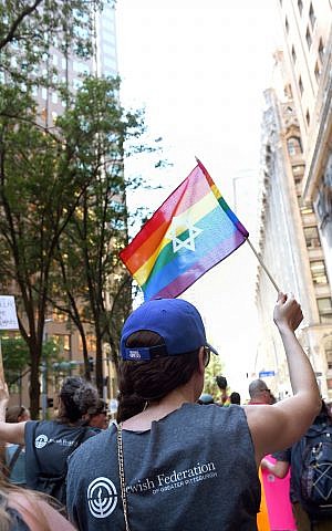 Monica Gomberg shows off her Pride at the EQT Equality March.(Photo by Matt Unger)