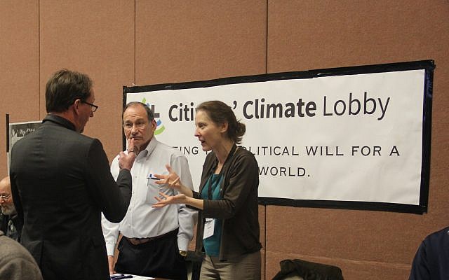 For climate experts, the JCC event was an opportunity to exchange information. (Photo courtesy of Jewish Community Center of Greater Pittsburgh)
