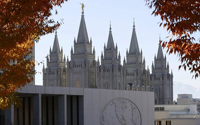 The historic Salt Lake Temple and the world headquarters of the Mormon church in Salt Lake City. (Photo by George Frey/Getty Images)