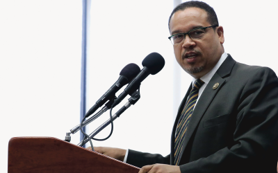 Rep. Keith Ellison (D-Minn.) is the subject of recent controversy over a dinner he attended in 2013 in New York along with Nation of Islam Leader Louis Farrakhan. (File photo)