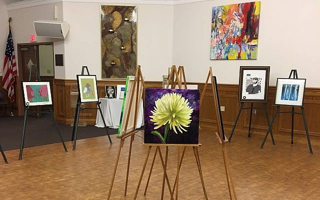 The art show featured the work of 18 artists with disabilities and opened last weekend at Temple Sinai. (Photo courtesy of Mara Kaplan, co-chair of Temple Sinai's Inclusion Committee)