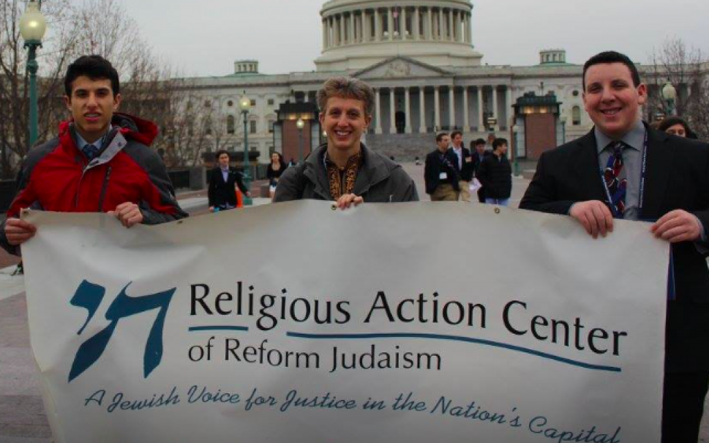 Rabbi Barbara Symons, middle, is a spiritual leader at Temple David in Monroeville. Here, she is participating in the L'taken Social Justice Seminar of the Religious Action Center for Reform Judaism in Washington, D.C. (Photo courtesy of Barbara Symons)