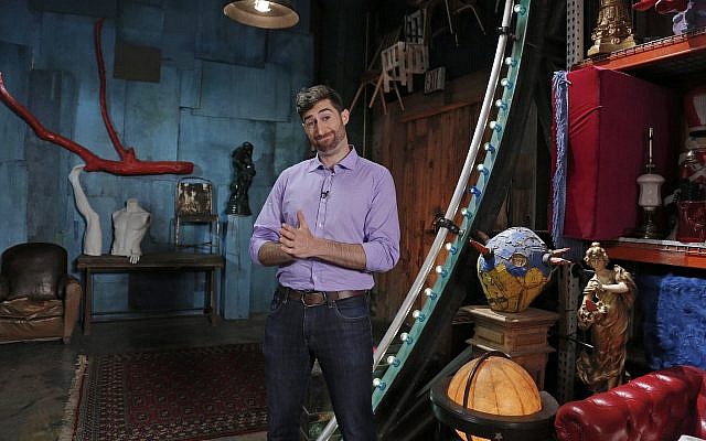 Scott Rogowsky on the set of the 2013 ABC show “Would You Fall for That?” (Photo by Heidi Gutman/ABC via Getty Images)