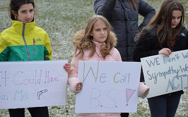 The CDS walkout was planned by the students. (Photo courtesy of Community Day School)