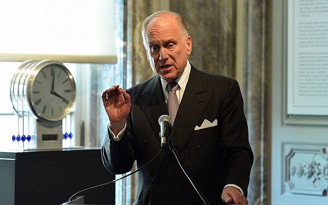 Ronald Lauder, president of the World Jewish Congress, speaking at the Neue Galerie in New York, June 19, 2015. (Photo by Slaven Vlasic/Getty Images for The Weinstein Company)