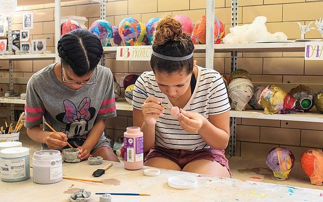 Students at Chatham Day Camp immerse themselves in an art project. (Photo by Olivia Ciotoli)