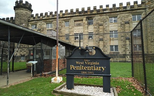 The sign outside the West Virginia State Penitentiary, which operated from 1866 to 1995. (Photo by Adam Reinherz)