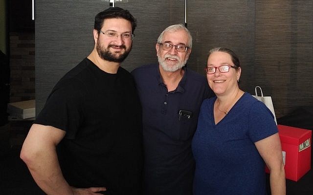 Aaron Siebzener, left, Moishe Siebzener and Deena Ross collaborated on Shabbox, a new kosher venture. (Photo by Adam Reinherz)