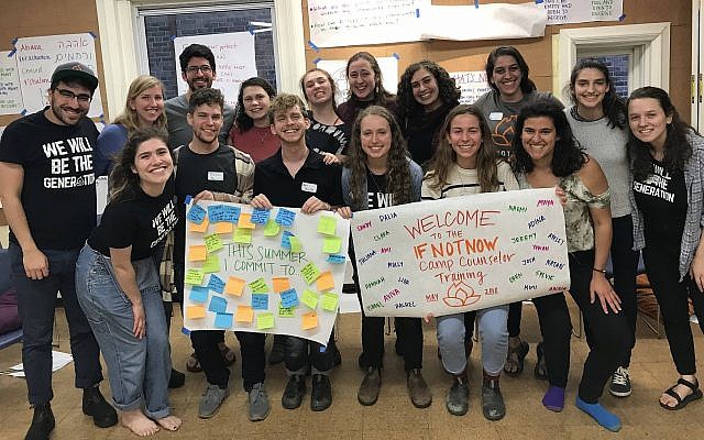 Participants in a camp counselor training by IfNotNow in Boston, May 27, 2018. (Photo courtesy of IfNotNow)