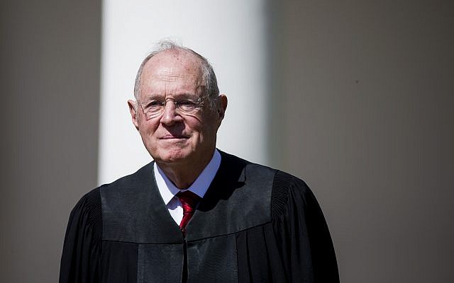 Supreme Court Justice Anthony Kennedy is shown at a White House ceremony in 2017. (Photo by Eric Thayer/Getty Images)