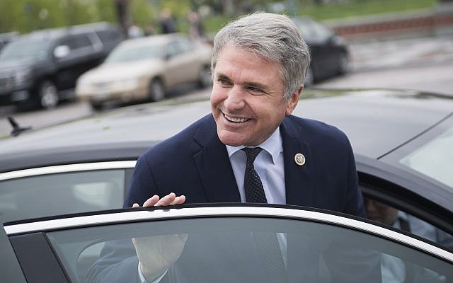 Rep. Michael McCaul leaves the Capitol on April 27. (Photo by Tom Williams/CQ Roll Call/Getty Image)