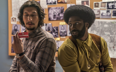 Adam Driver, left, and John David Washington in a scene from Spike Lee’s “BlacKkKlansman.” (Photo courtesy of Focus Features)