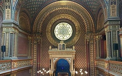 A view from inside Prague’s Spanish Synagogue. (Photo by Margarita Gokun Silver)