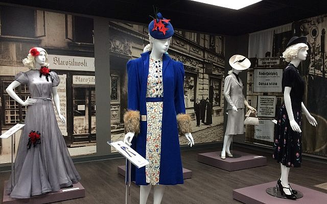Holocaust Center exhibit features eight dresses created from designs of slaughtered dressmaker.  Photo by Toby Tabachnick