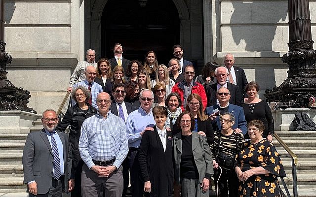 A Pittsburgh delegation, including family members of the victims, survivors of the October 27 attack and community members,   traveled to Harrisburg for the historic joint session. Photo courtesy of Barry Werber