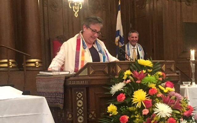 More than 100 people gathered Friday, May 3 at Rodef Shalom Congregation to honor Rabbi Sharyn Henry's 20th anniversary at the congregation. Attendees enjoyed a special Oneg after the service in Aaron Court.
Photo courtesy of Stephanie Rex