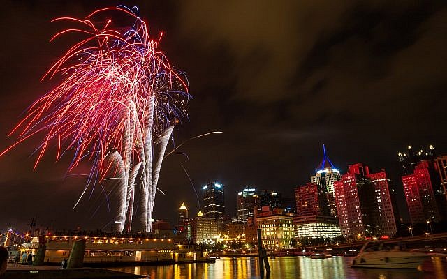 fireworks over Pittsburgh