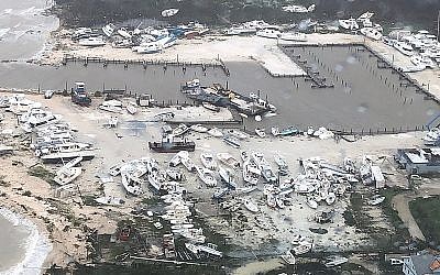 Hurricane Dorian makes its way across the Bahamas. (U.S. Coast Guard photo courtesy of Coast Guard Air Station Clearwater)