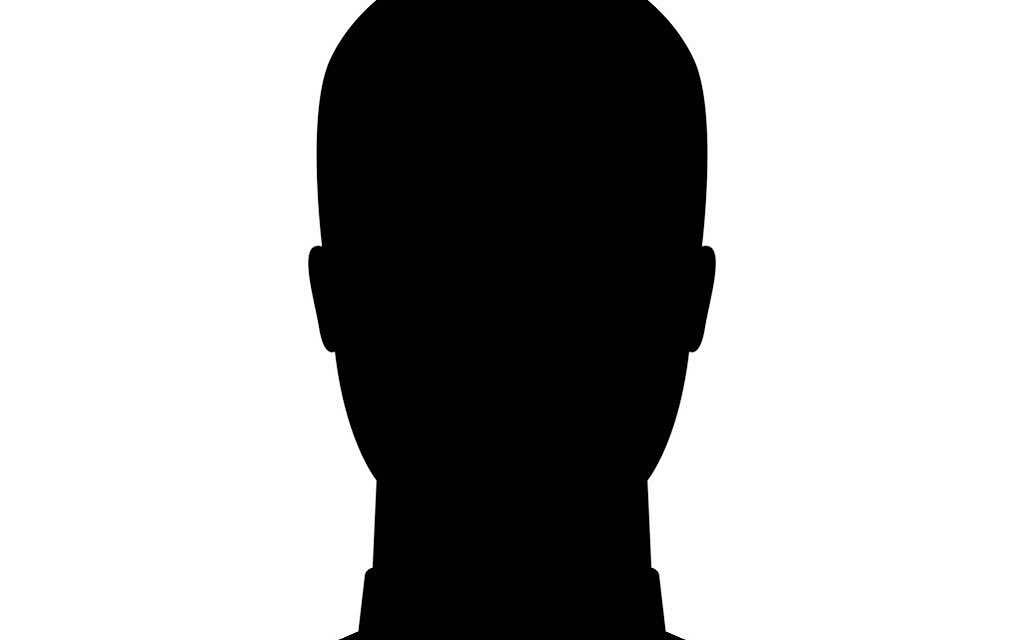 Male silhouette as avatar profile picture