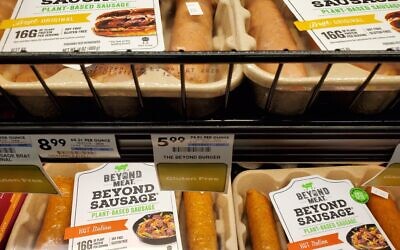 Beyond Sausage is on the shelf at local grocery stores, offering a meat alternative for both vegetarians and those keeping kosher. 
Photo by David Rullo