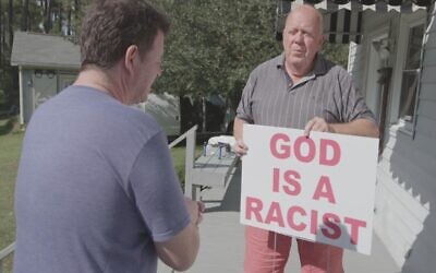 A moment from the film “Viral: Antisemitism in Four Mutations”                                                                                                                                              Photo provided by Keegan Gibson