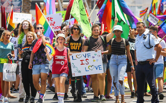 Around 250,000 people marched in the 2019 Tel Aviv Pride Parade. (Laura E. Adkins)