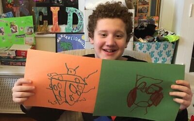 Reid Ringold plays Pictionary with The Friendship Circle via Zoom. (Photo provided by The Friendship Circle)