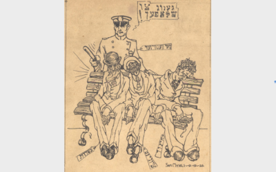 In his early 20s, shortly before leaving Pittsburgh, Sammy Mysels published five cartoons in The Jewish Indicator, a local Yiddish paper. Guest columnist Josh L. Sivitz wouldn't have found a meaning for tucky in its pages. (Rauh Jewish Archives)