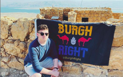 Aidan Segal, one of Pitt's two CAMERA Fellows, on Burghright. Photo courtesy of Aidan Segal.