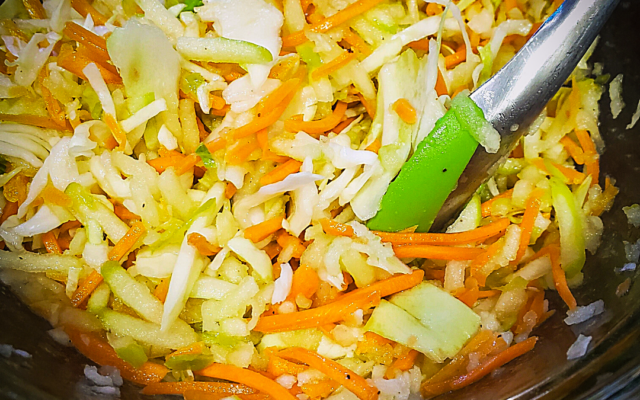Apple slaw. Photo by Jennifer Starrett. Apple slaw. Photo by Jennifer Starrett.