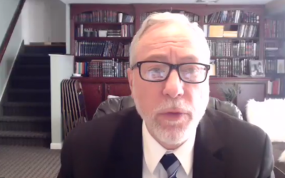 Keynote speaker Rabbi Dr. Aaron Glatt. Screenshot by Adam Reinherz
