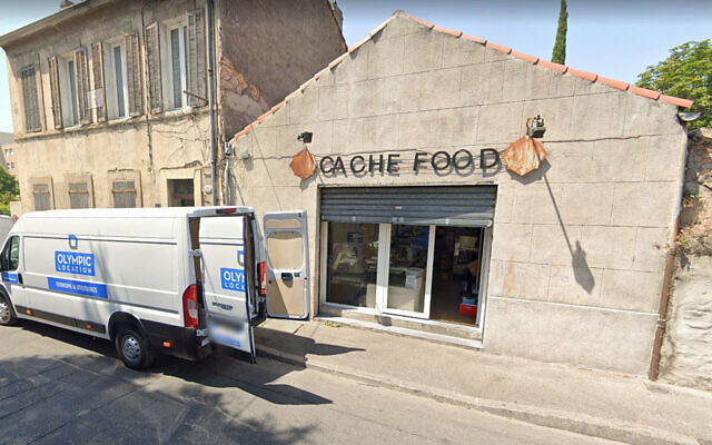 The entrance to the Cache Food kosher eatery and bakery in Marseille, France. (Google Maps via JTA) The entrance to the Cache Food kosher eatery and bakery in Marseille, France. (Google Maps via JTA)