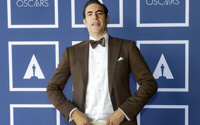 Sacha Baron Cohen attends a screening of the Oscars on Monday, April 26, 2021 in Sydney, Australia. (Photo by Rick Rycroft-Pool/Getty Images via JTA)