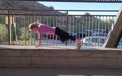 Liba Yoffe shows her strength in her audition video for 'American Ninja Warrior' on YouTube. 
(Screenshot by Nicole Raz)