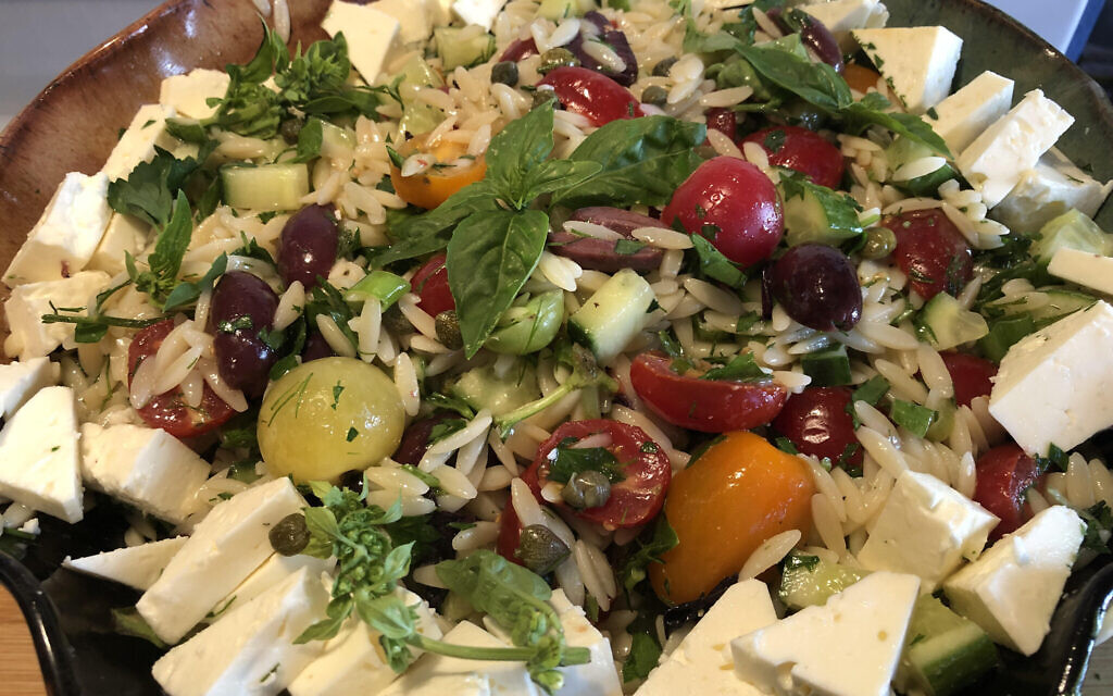 Mediterranean orzo salad (Photo by Jessica Grann) Mediterranean orzo salad (Photo by Jessica Grann)