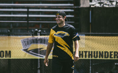 David Vatz looks toward the field at a Thunderbirds home game. Photo courtesy of Pittsburgh Thunderbirds.