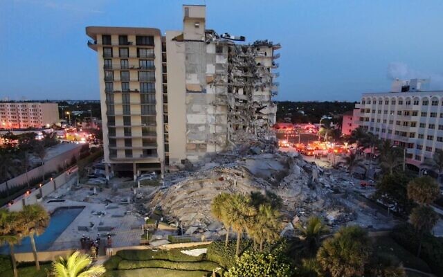 The Champlain Towers condo collapse in Surfside, June 24. (Photo by Miami-Dade Fire Rescue/Twitter) The Champlain Towers condo collapse in Surfside, June 24. (Photo by Miami-Dade Fire Rescue/Twitter)
