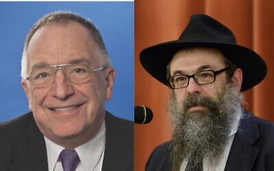 Meyer "Skip" Grinburg and Rabbi Moishe Mayir Vogel (Photo of Skip Grinberg courtesy of Skip Grinberg; photo of
Rabbi Moishe Mayir Vogel by Eliran Shkeidi)