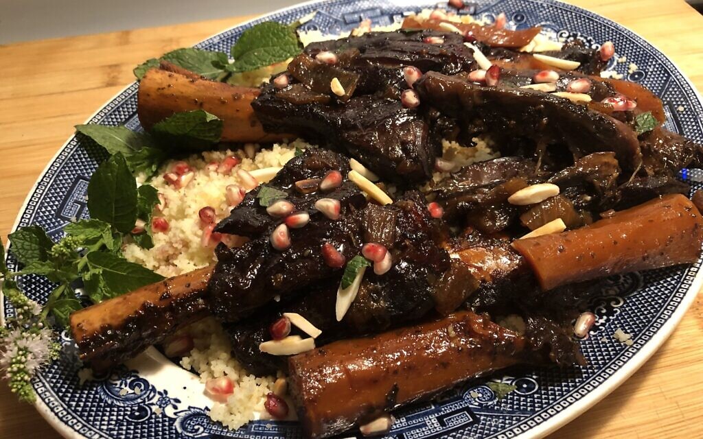 Pomegranate and date braised lamb shanks (Photo by Jessica Grann) Pomegranate and date braised lamb shanks (Photo by Jessica Grann)