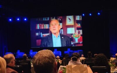 Former President George W. Bush was a keynote speaker at the Eradicate Hate Global Summit Photo by David Rullo
